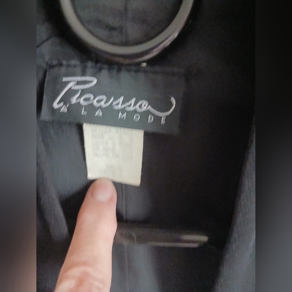 Women's Picasso A La Mode black vest SzSm buttons look like nickels tie front - Picture 6 of 13